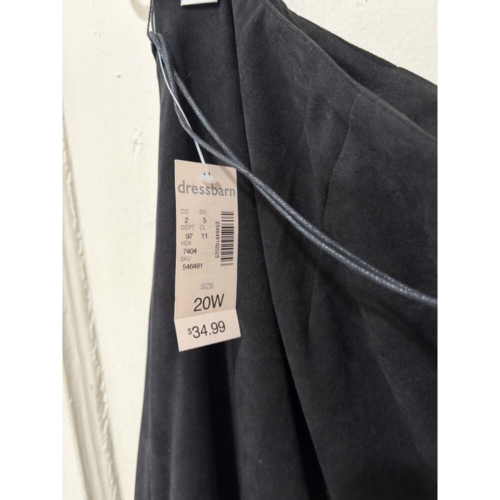 Dressbarn Woman Black Faux Suede Tiered Ruffle Midi Skirt Plus Size 20W NWT - Picture 6 of 6